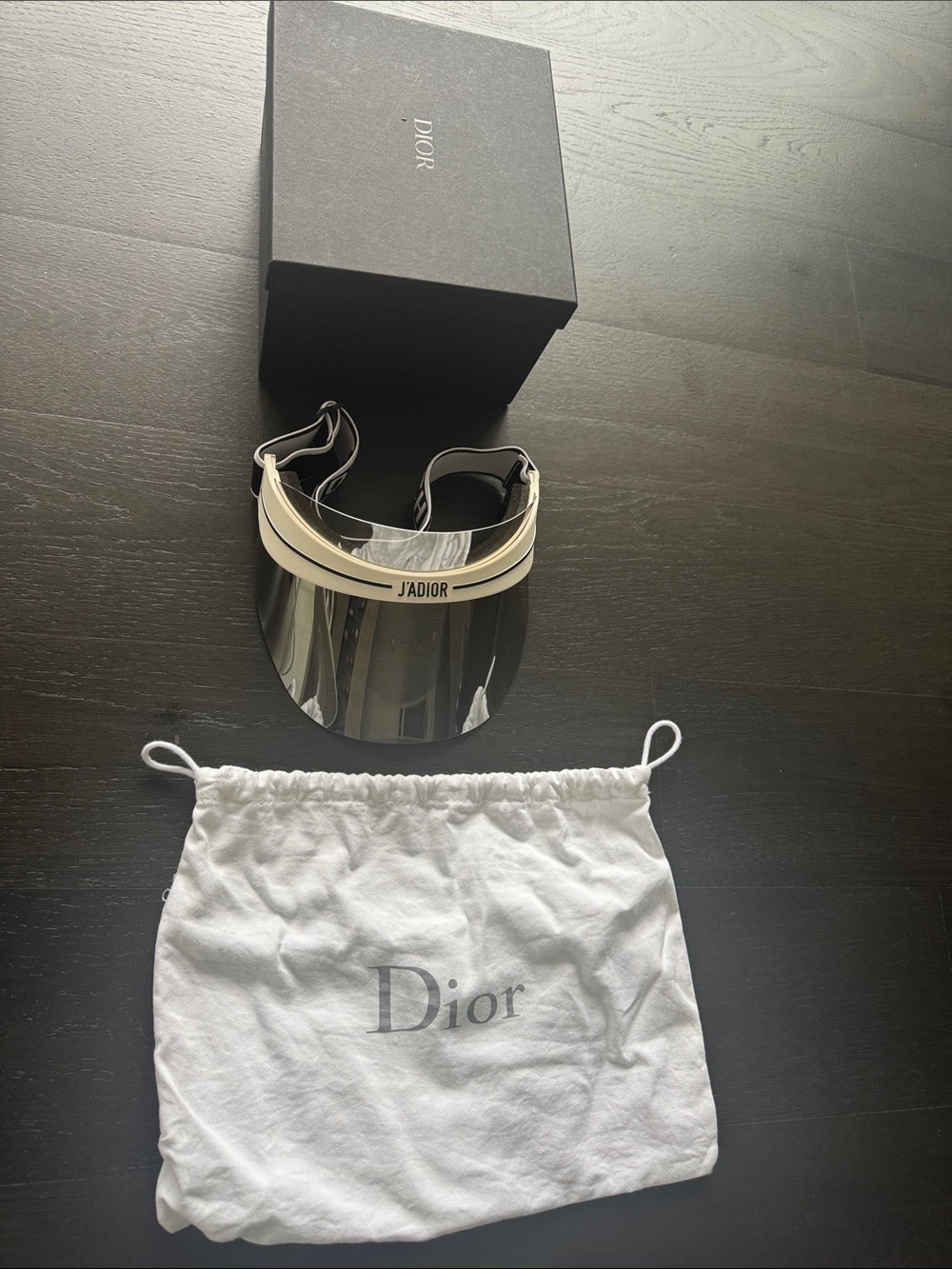 Dior Clear Visor with Cream Band and Black Tint